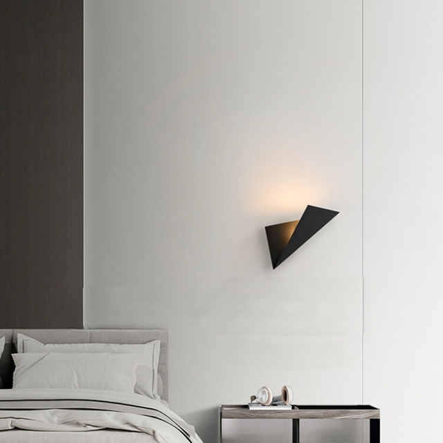 Creative Triangle Sconce Nordic LED Wall Lamps Bedside & Stairs Indoor Lighting for Living Room & Bedroom Background