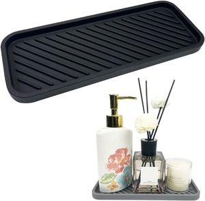 Support d'évier en silicone pour éponge, type sur pied, organisateur d'évier de cuisine avec plateau pour savon et organisateur de comptoir pour salle de bain - Product Image 1