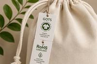Sac enveloppe en toile de coton marron personnalisé avec logo OEM ODM, fabriqué directement en usine, avec un nœud en ruban de satin bleu clair pour le rangement des vêtements