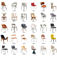 Chaises de salle à manger modernes de luxe à dossier haut en cuir PU noir pour restaurant