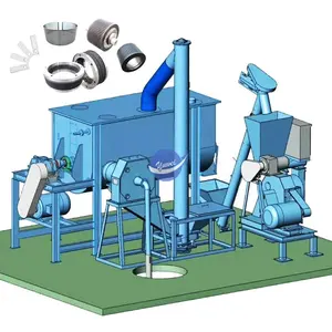 small poultry feed pellet production line animal feed processing machine in ethiopa horse livestock feed pellet machine supplier