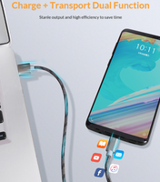 Menyesuaikan Pengisian Cepat 0.25 M 0.5 M 1 M 2 M 3 M Nilon Dikepang V8 Usb Mikro Sync Data kabel Charger