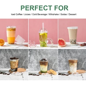 Vasos Desechables Compostables PLA Personalizados Econewleaf de 12oz con Tapa Plana Transparente para Bebidas, Cócteles, Té, Smoothies y Eventos - Product Image 4
