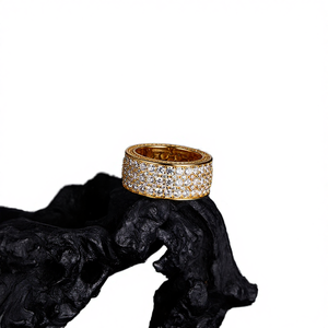 DECORAL Hip Hop Luxury Jewelry 925 Sterling <b>Silver</b> Pave Setting Full Iced Out D Color Vvs Moissanite Band <b>Ring</b> for Women <b>Men</b> - Product Image 4