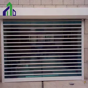 Jianda cơ giới trong suốt Polycarbonate Con lăn màn trập cửa nhôm thương mại nhôm Con lăn màn trập cửa