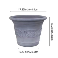 Grand pot de fleurs extérieur en plastique léger, aspect céramique, résistant aux UV et au gel, écologique, design moderne, récipient pour plantes