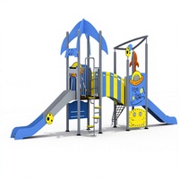 Toboggan de terrain de jeux en PE de qualité commerciale, matériau HDPE, toboggan extérieur pour enfants pour les espaces de loisirs publics