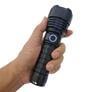 Linterna LED Láser Blanca Recargable de 30W de Alta Intensidad para Exteriores con Interruptor Metálico e Indicador de Batería - Product Image 4