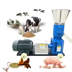 Fourniture en usine Prix le plus bas Machine à granulés d'aliments pour animaux pour la production de maïs Diesel Feed Processing Provender Making Device Household