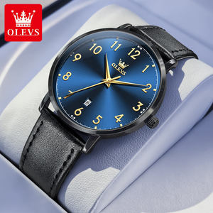 Reloj de Pulsera de Lujo para Hombre con Correa de Cuero, Logotipo Personalizado ODM OEM, Venta al Por Mayor, Bajo MOQ, Resistente al Agua, Luminoso, de Cuarzo - Product Image 3