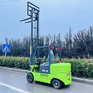 Carrello elevatore elettrico a quattro ruote controbilanciato da 2 tonnellate del produttore con piccolo Ride-On idraulico - Product Image 1