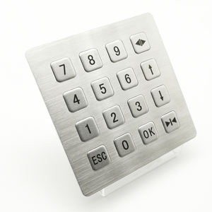 Teclado de Control de Acceso a Puertas Numérico de 16 Teclas, Matriz 4x4, IP65, Mini, de Acero Inoxidable, Certificado FCC, CE, ISO9001, Personalizable - Product Image 3