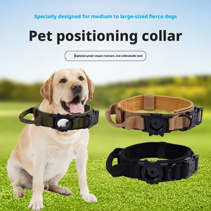 Explosion-proof Shock protection <strong>Tactical</strong> Aesthetic Modern Bulk Thick Weighted Thick <strong>Dog</strong> <strong>Collar</strong> Waterproof With AirTag Holder - Product Image 2