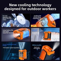 Ventilateurs personnels Pop 1-199 vitesses, 6000 mAh rechargeables, ventilateur de chemise portable, ventilateur de taille portable avec affichage LED et lumière à clipser