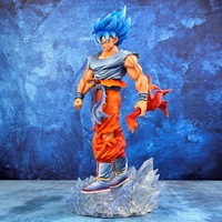 Figura de Anime Super Saiyan Goku con Doble Cabeza y Luz LED, Modelo de PVC GK, con Caja de Cartón, Venta al Por Mayor