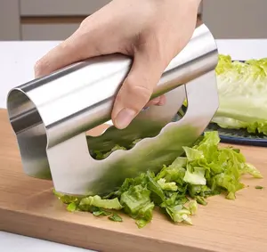 Double Blade Hand Held Stainless Steel Salad Vegetable Chopper Cutter