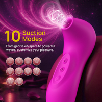 Mini vibromasseur pour femmes, 10 modes de succion, stimulateur clitoridien portable et discret, étanche, recharge USB, jouets sexuels