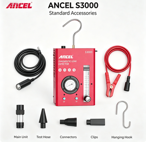 Detector de Fugas de Humo Automotriz ANCEL S3000 con Bomba de Aire Integrada, Herramienta de Diagnóstico para Pruebas del Sistema EVAP, Admisión, Escape y Turbo - Product Image 1