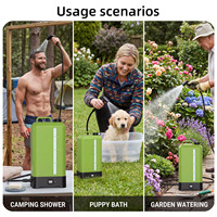 Nouvelle version améliorée, douche chauffante portable de grande capacité 20L pour l'extérieur, adaptée au camping, à la randonnée et au lavage de voiture
