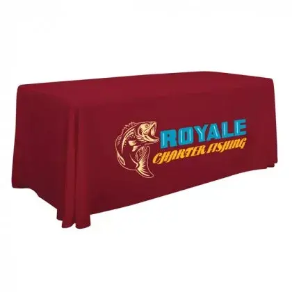 4ft 6ft 8ft Fitted Loose Stretch Spandex Promotion Table Cloth Table Covers With Custom Logo Artwork Print