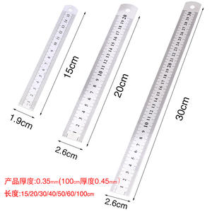 <span class=keywords><strong>Regla</strong></span> recta <span class=keywords><strong>de</strong></span> acero inoxidable <span class=keywords><strong>de</strong></span> 15 <span class=keywords><strong>cm</strong></span>, 20 <span class=keywords><strong>cm</strong></span> y <span class=keywords><strong>30</strong></span> <span class=keywords><strong>cm</strong></span> para estudiantes - Product Image 2