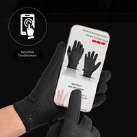 Gants de randonnée d'hiver Boodun, écran tactile, doigts entiers, polaire chaud, polyester, unisexe, sports de plein air, gants de course