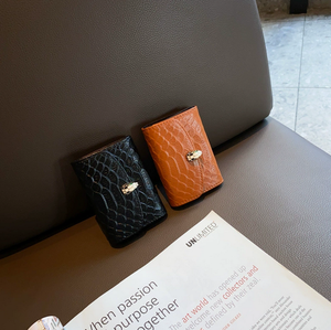 Porta-cartões de Couro Genuíno com Estampa de Pele de Cobra para Mulheres, Carteira Ultrafina com Bloqueio RFID, Bolsas Femininas - Product Image 5