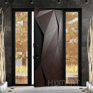 Puerta <span class=keywords><strong>de</strong></span> <span class=keywords><strong>Seguridad</strong></span> <span class=keywords><strong>de</strong></span> Lujo para Villa, Puerta Exterior <span class=keywords><strong>de</strong></span> Aluminio Blindada <span class=keywords><strong>con</strong></span> Cerradura Inteligente - Product Image 4
