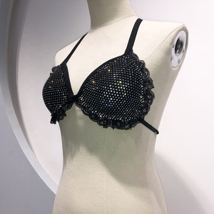 Women Sexy Diamond Dancewear <strong>Black</strong> Shiny Rhinestone Bra <strong>Top</strong> Crystal Backless <strong>tank</strong> <strong>Top</strong> for Nightclub Party - Product Image 2