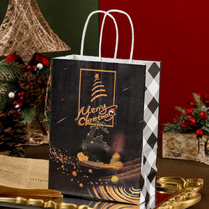 Bolsa de Navidad Kraft Bolsa de regalo Asas Bolsa de papel para Navidad - Product Image 4