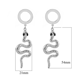 Evorte-expansor de oreja de serpiente de acero inoxidable, expansor de oreja de Boa, expansores de pesas, tapones de serpiente, pendientes, Piercing, joyería para el cuerpo - Product Image 4