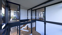 Maison préfabriquée 3 Chambres et Salon Villa américaine Maison en acier préfabriquée 2 étages Granny Flat House Garden Buildings Casa