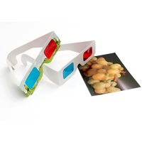 Lunettes 3D en carton réalistes à prix d'usine, vente en gros, lunettes de cinéma à spectre séparé Chromadepth