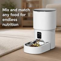 Distributeur automatique intelligent de nourriture pour animaux de compagnie, grande capacité 4L, en acier inoxydable 304, étanche, portable, double alimentation