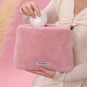 Luxury <b>Makeup</b> <b>Bag</b> <b>Travel</b> Handbags Soft Furry Plush Portable <b>Bags</b> with Zipper <b>Travel</b> Velvet Cosmetic Storage <b>Bag</b> for Girls - Product Image 3