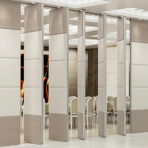 Điện Thông Minh Gỗ Veneer Gấp Di Chuyển Phân Vùng Bảng Điều Chỉnh Tường Cho Văn Phòng Có Thể Hoạt Động Phòng Chia Tường Cho Khách Sạn Tiệc - Product Image 3