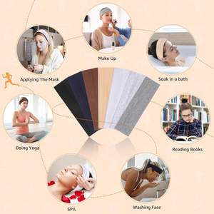 Bandeau de sport élastique absorbant la transpiration, couleur unie, pour fitness, yoga, usage quotidien, attache-cheveux antidérapante, plusieurs couleurs - Product Image 2