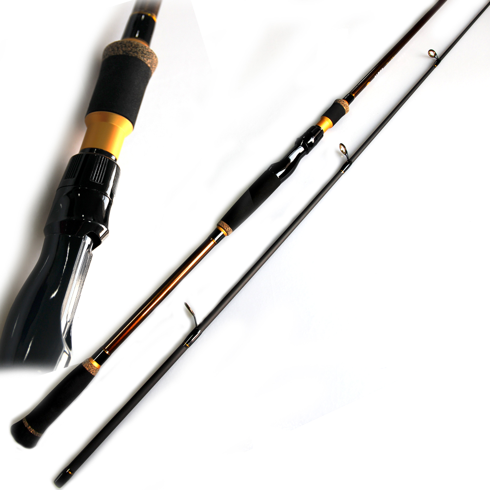 Rápido girar 2,70 m 15-50g 2 secciones carbono girando mar pesca rod