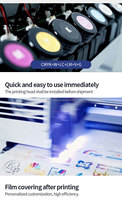 60Cm UV DTF Printer 4 Buah Kepala TX800 untuk Model Fashion Label Kristal Populer Di Eropa