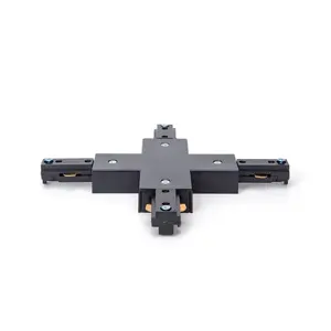 Binario a tre vie nero, tipo X, resistente e facile da installare, ideale per supportare connessioni elettriche e migliorare la... - Product Image 2