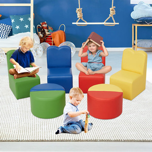 Plum Blossom Shaped <b>Kids</b> <b>Sofa</b> Stool Foam Filled Durable Child Chair For Kindergarten Playroom - Product Image 1