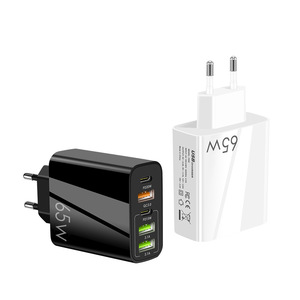 Type C 65W บล็อกที่ชาร์จ PD + QC3.0 USB C ชาร์จเร็ว5พอร์ต UK EU US ที่ชาร์จติดผนัง - Product Image 6