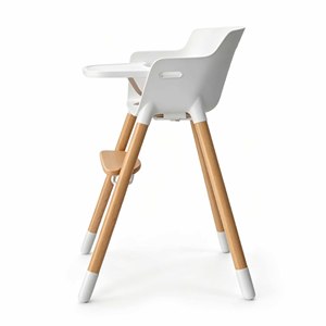 Chaise haute pour bébé à hauteur réglable avec plateau amovible, chaise d'alimentation pour tout-petits en bois massif, chaise de repas ergonomique pour enfants - Product Image 2