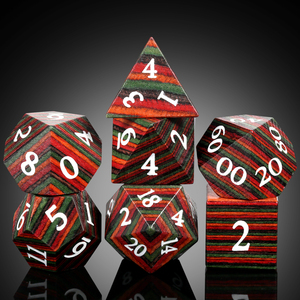 Jeu de dés D & D en bois polyédrique de haute qualité <span class=keywords><strong>Logo</strong></span> personnalisé Jeu de donjons et <span class=keywords><strong>dragons</strong></span> Dés en bois fabriqués à la main - Product Image 1