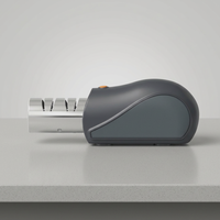 Affûteur de couteaux de cuisine électrique automatique pour la maison, robuste, avec meules en céramique, outil d'affûtage de lames électrique pour usage domestique