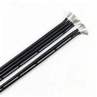 Câble plat en silicone noir de haute qualité, souple et résistant à la flexion, en cuivre étamé, avec broches personnalisées RoHS et AWG