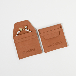 GLAMPKG Microfiber <b>Gift</b> <b>Envelope</b> Jewelry Pouch Necklace Bracelet Earrings Packaging Bags Pouches With Custom Logo - Product Image 2