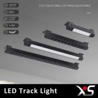 Projecteur sur rail 10W-30W anti-éblouissement, 3 CCT réglables, angle de faisceau 24°, SMD CRI 90, dimmable, en alliage d'aluminium, certifié CE RoHS, garantie 3 ans