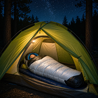 Sac de couchage d'hiver 15F en duvet, ultraléger, type momie, pour la randonnée, le camping, la randonnée en sac à dos, vente en gros