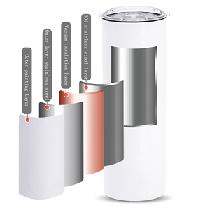 Gobelet en acier inoxydable à sublimation avec couvercle à bec verseur de 20oz et couvercle en paille avec impression thermique de paille pour le sport notre tasse de voyage à la porte - Product Image 4